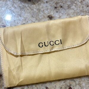 Gucci Soft Yellow Fabric Pouch